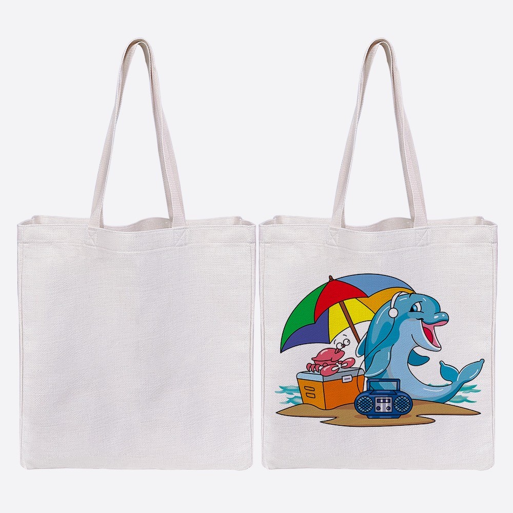 Custom Linen Blank Sublimation Tote Bag For Sublimation Heat Transfer Printing