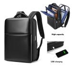 Factory wholesale custom logo business usb charging 15.6 inch laptop bag men