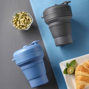 China BPA Free 350ml Portable Silicone Folding Coffee Cup wholesale