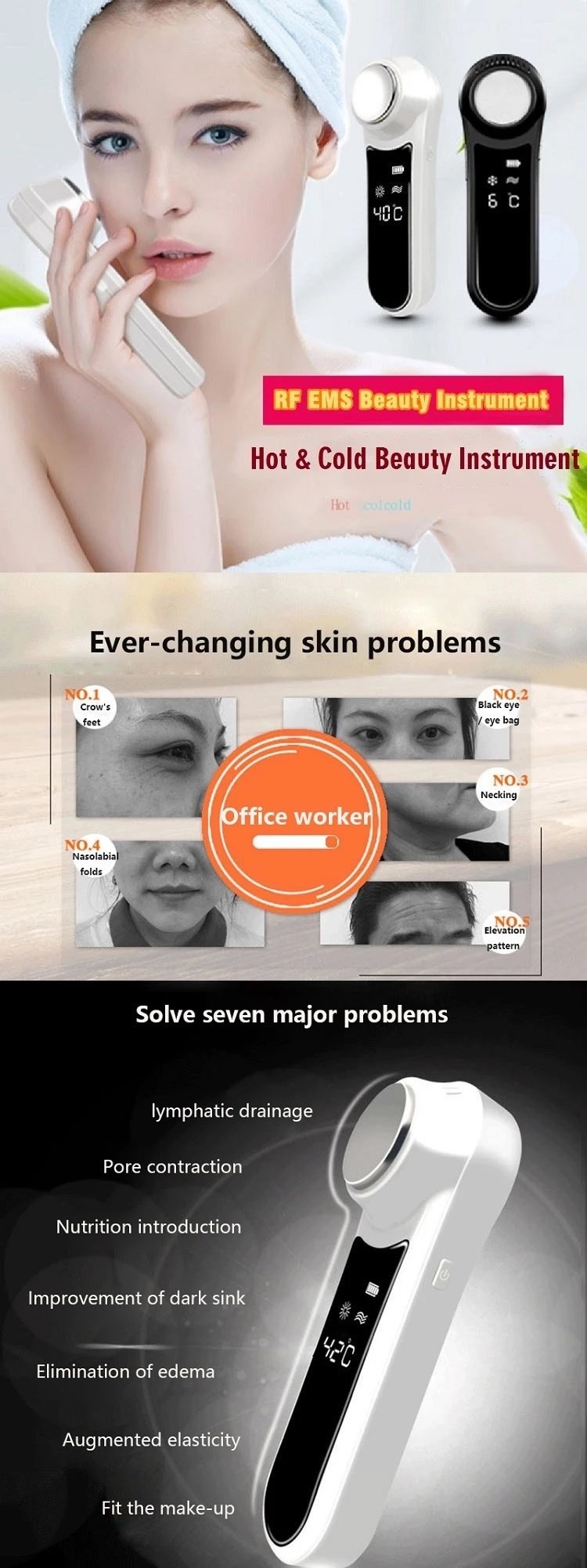 6 IN 1 Multifunction 42 Degree RF EMS Beauty Instrument