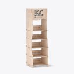 Moisturizing Cream Wooden Display Shelf Unit Plywood Skin Care Product Display