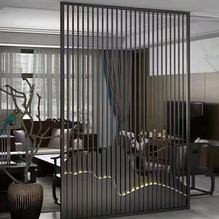Stainless steel portable folding doors room dividers decorative for restaurant and hotel