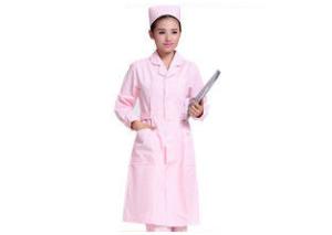 China Pure Color Unique Nursing Uniforms Polyester Side Open Solid Color Collar Style wholesale