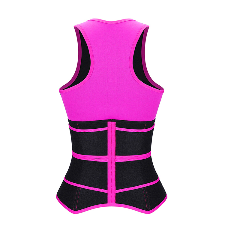 Full Slips Type Women'S Shaper Waist Trainer Vest with Front Zipper and Wide Shoulder