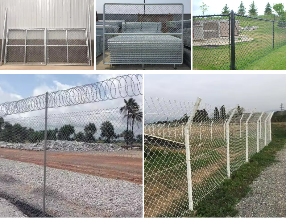 Smooth Surface 60x60mm Chain Wire Mesh Fence For Farm Fence Installation