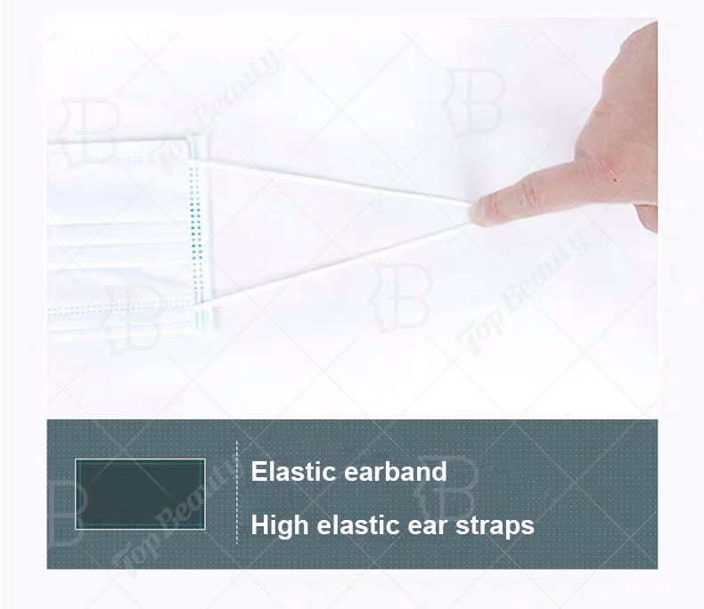 Foldable Earloop Surgical Mask 3 Ply Non Woven Skin Friendly No Stuffy