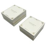 Rose Gold Pattern Jewelry Packaging Box Wrapped By White Special Paper