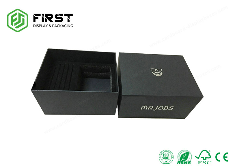 Customized Gold Foil Logo Luxury Rigid Cardboard Perfume Gift Packaging Boxes With Lid