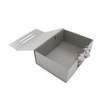 Silver Grey Luxury Folding Gift Boxes Oem Small Cardboard Gift Box With Long