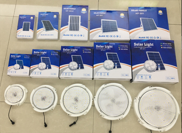 Remote Control 6000K Customized Color Solar Ceiling Light With Large Capacity Battery