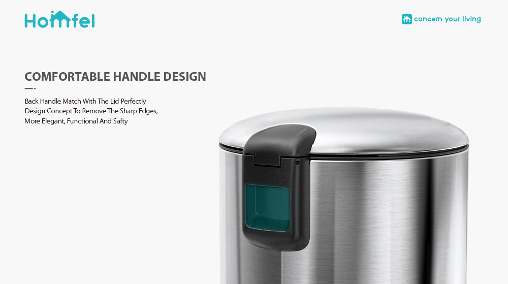 Pedal Stainless Steel Trash Can 3L 5L 12L 20L 30L for Home Bathroom Kitchen