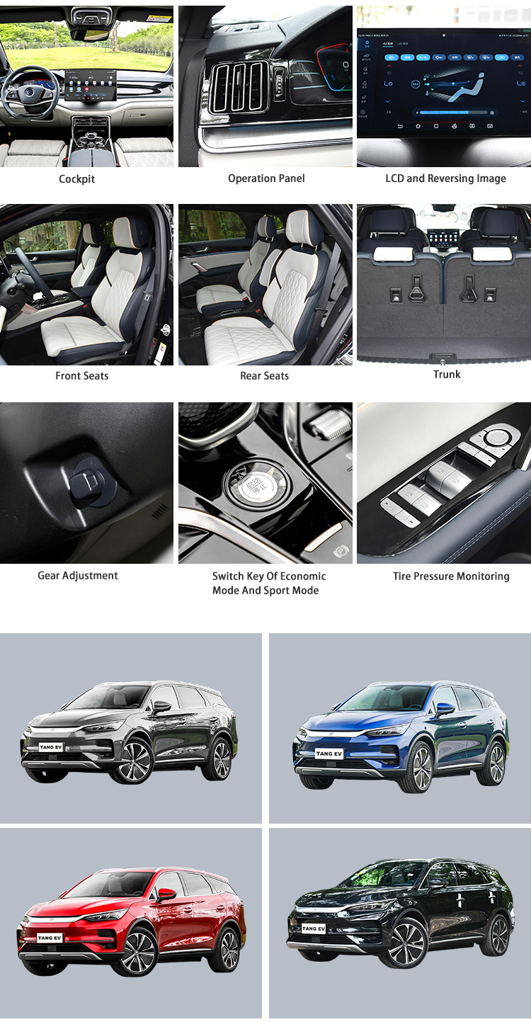 New Energy Luxury Electric Vehicles 4 Wheel 7 Seater EV Car Medium BYD Tang