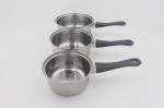 3pcs Hotsale restaurant induction saucepot non-coating stainless steel stew pot