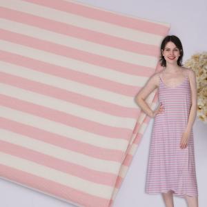 China Plain Jersey 175gsm Striped Knit Cotton Fabric For Casual Wear wholesale