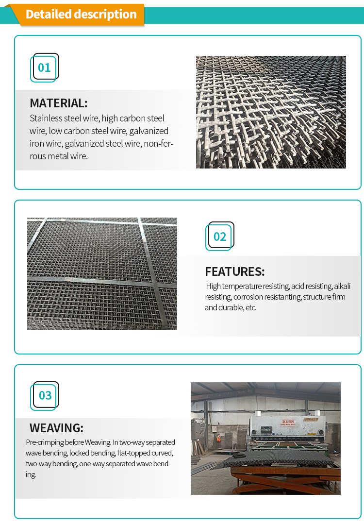 Guixiang international Plain Crimped woven wire mesh for sale