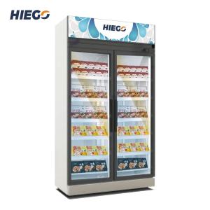China Commercial Cold Drink Freezer Pepsi Beer Cool Glass Door Refrigerator 1000L wholesale