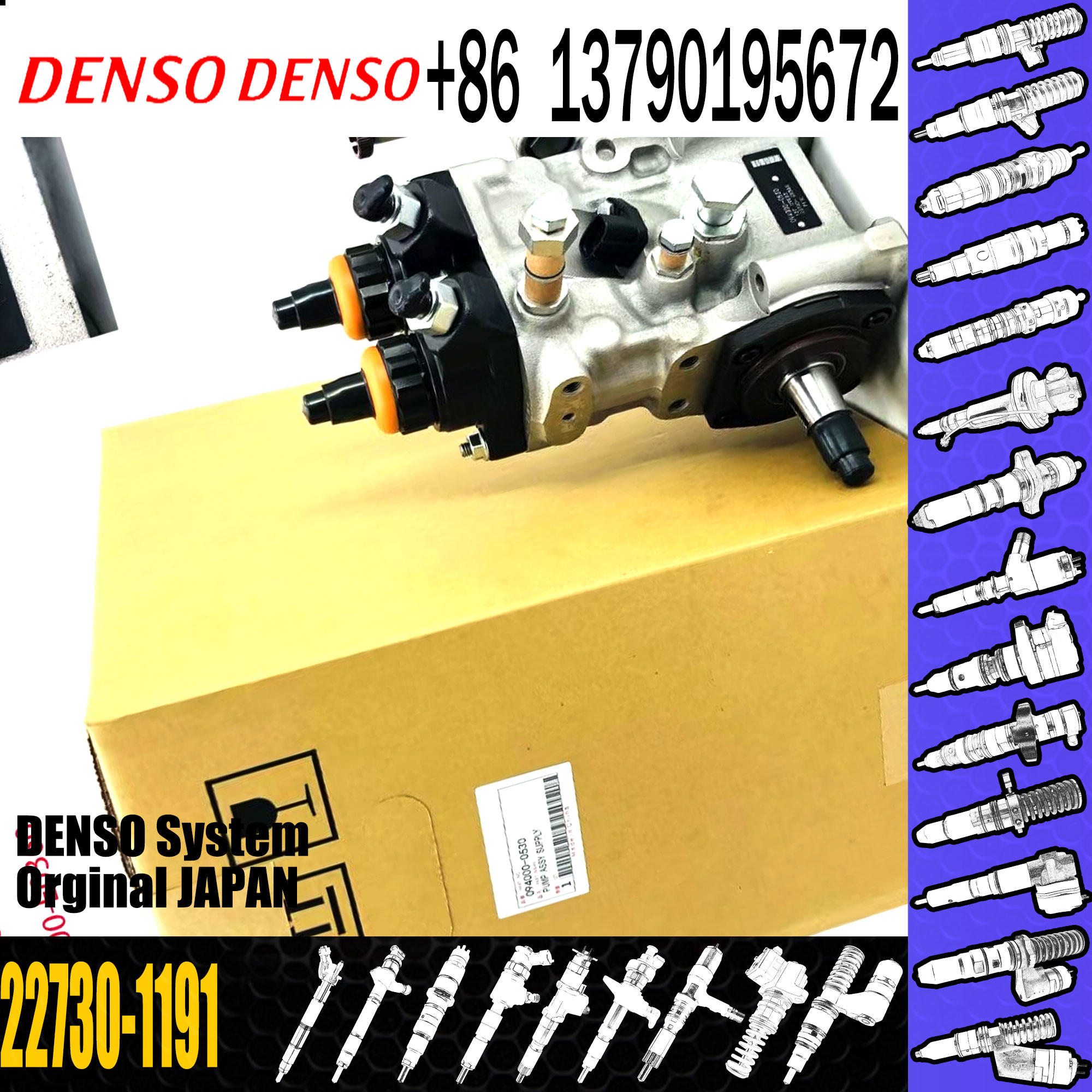700 SERIES Genuine Spare Part Fuel Pump Assembly 094000-0330 22730-1190 22730-1191 HINO Truck Fuel Injection Pump