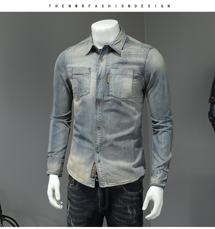 Full Sleeve Length DRESS SHIRTS 2022 Unique Design Spring Fashion Men's Retro Flower Shirt