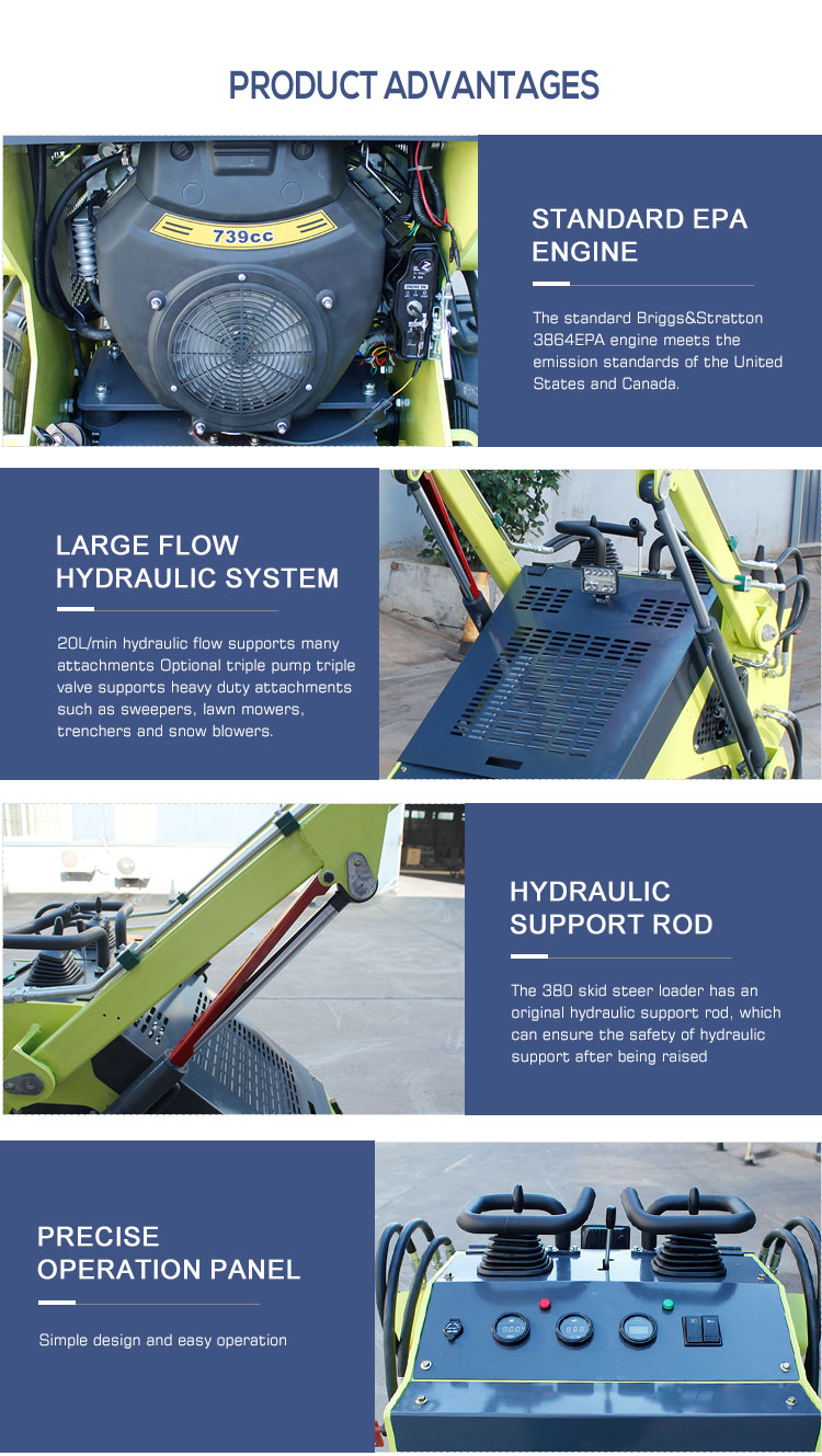 BOXINHUASHENG Hydraulic Valve Mini Tracked Loader for CE Approved Earth-Moving Machinery