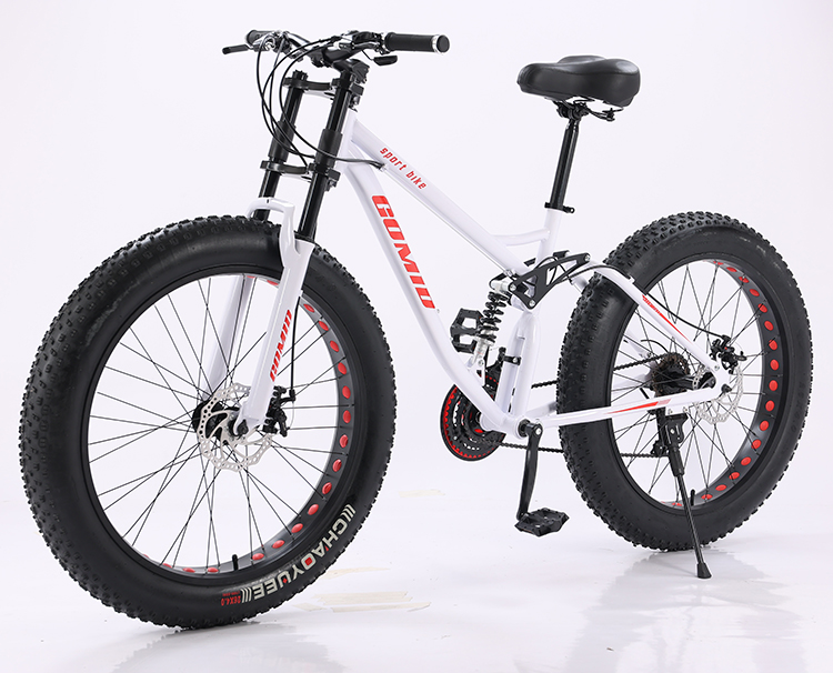 200kg Load Capacity Full Suspension Mountain Cycle Bicycle OEM Customizable Fat Tire Bike for Snow and Mountain Terrain