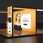 Freestanding Seg Light Box Advertising Light Box Easy To Assemble