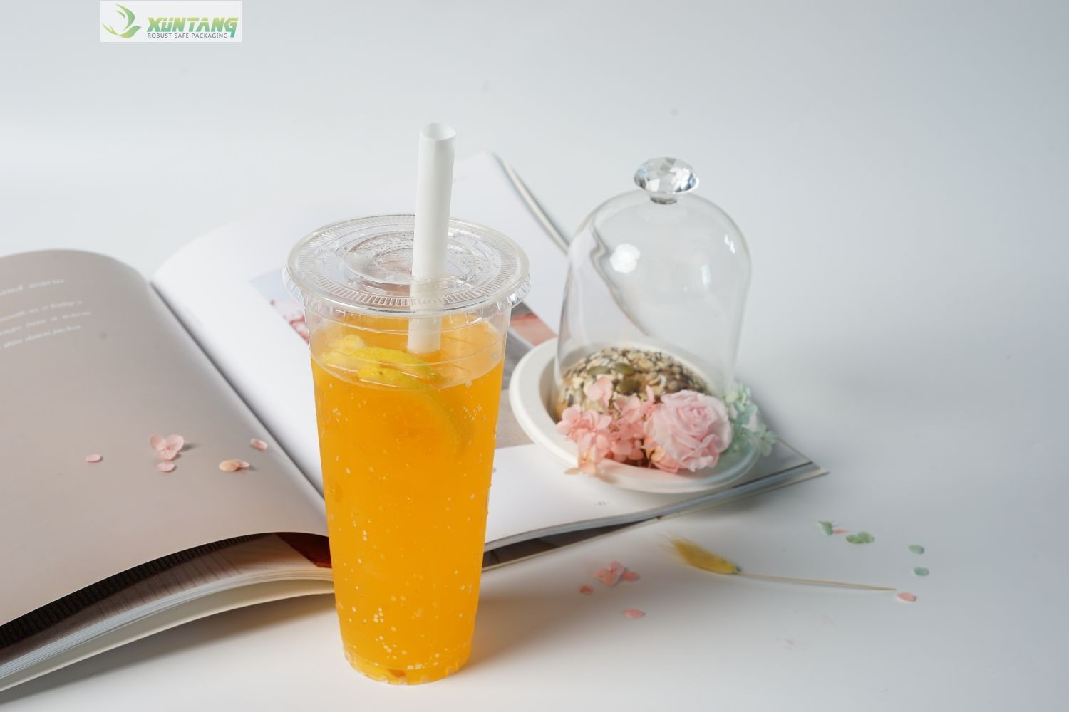 Clear 100% Compostable PLA Cups 24 Ounce 90mm Disposable