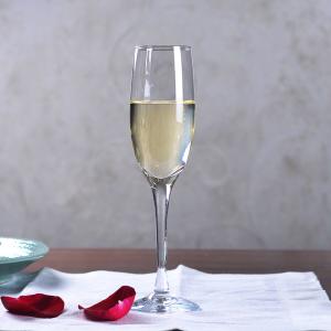 China 210ml 7Oz Champagne Goblet Wine Glass With Elegant Stem And Narrow Bowl wholesale