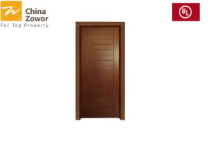 China BS476 Customized Teak Wood Fireproof Wooden Doors For Hotel/Baking Paint Finish wholesale