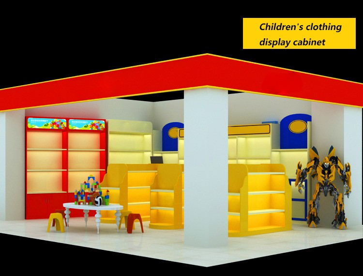 Custom Wooden Cabinet Clothing Display Showcase Interior Design Clothes Shop Fitting