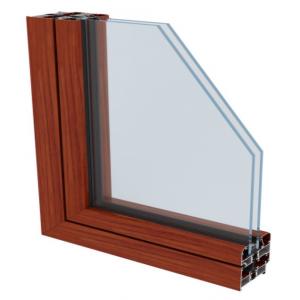 China 60 Series Aluminum Casement Window Profiles Anodizing Brown Extruded Aluminium Frame wholesale