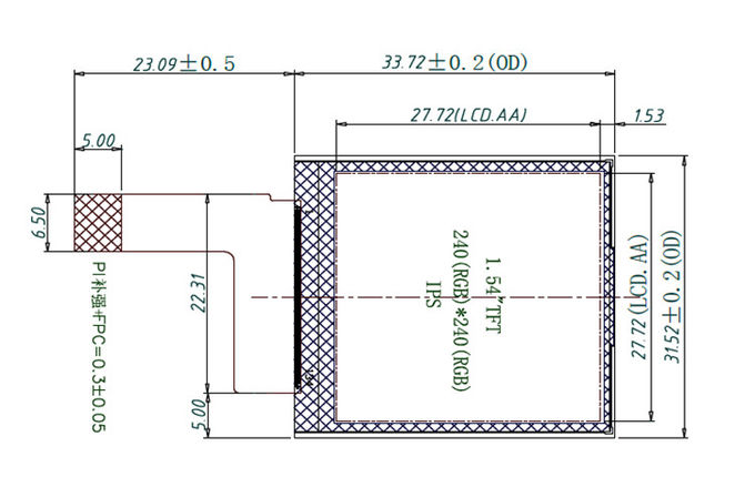 240*240 1.54inch Spi 4Line Interface TFT LCD Touch Screen