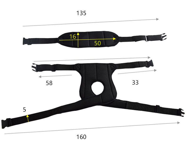 Breathable Mesh Wheelchair Accessories Upper Thigh Harness