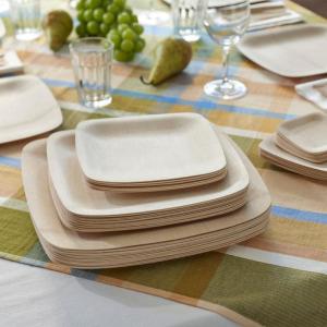 China 5 Inch 150 Mm Natural Material Bamboo Plate Square Shape For Wedding Activity wholesale