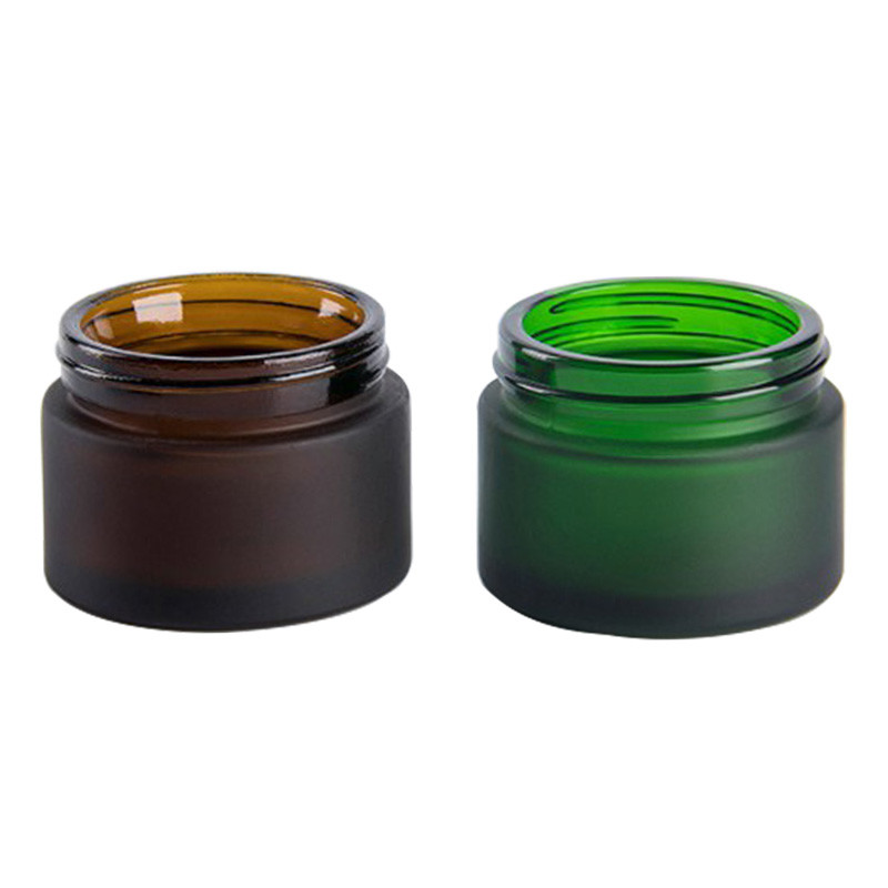 Custom Clear Green 200g 7OZ Amber Frosted Glass Jars For Candle