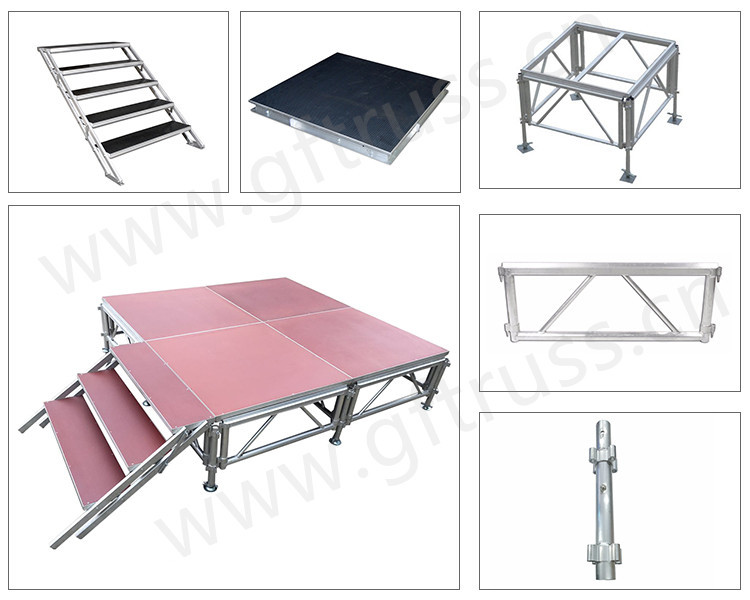 1.0m Adjustable NonSlip Aluminum Stage Platform Portable