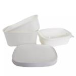 20oz Hot Selling Biodegradable Square Rectangle Box Kraft Paper Fast Food Salad