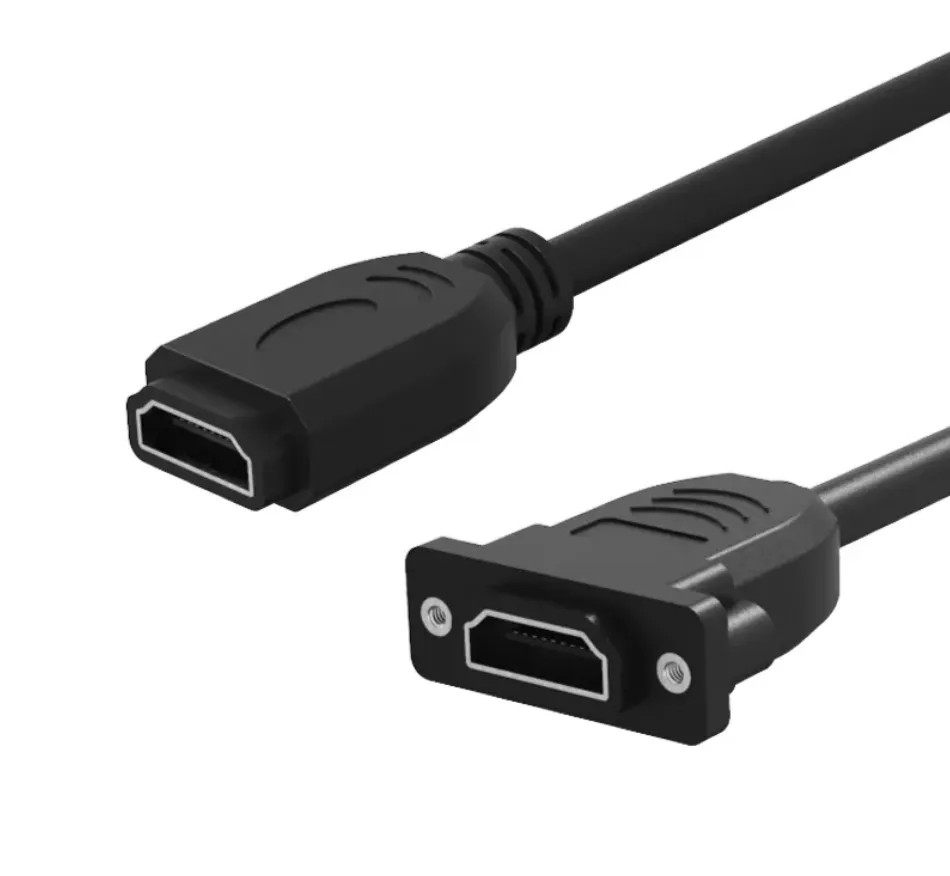 OEM/ODM New Product Diameter 1.4 Version HDMI Female Cable 1080 P Gold Connector For TV/PS5/HDTV/Computer