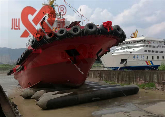 0.05MPa 0.15MPa Lifting Ship Launching Airbags Natural Rubber Materrial