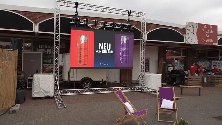 Front Service Outdoor Rental LED Display P2.97 With Die Casting Cabinet UL Certified