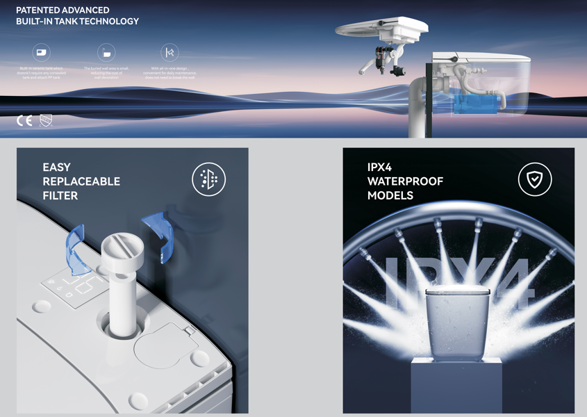 Revolutionize Your Bathroom with Our Modern Smart Wall Hung Toilet Advanced Technology and Design for the Future
