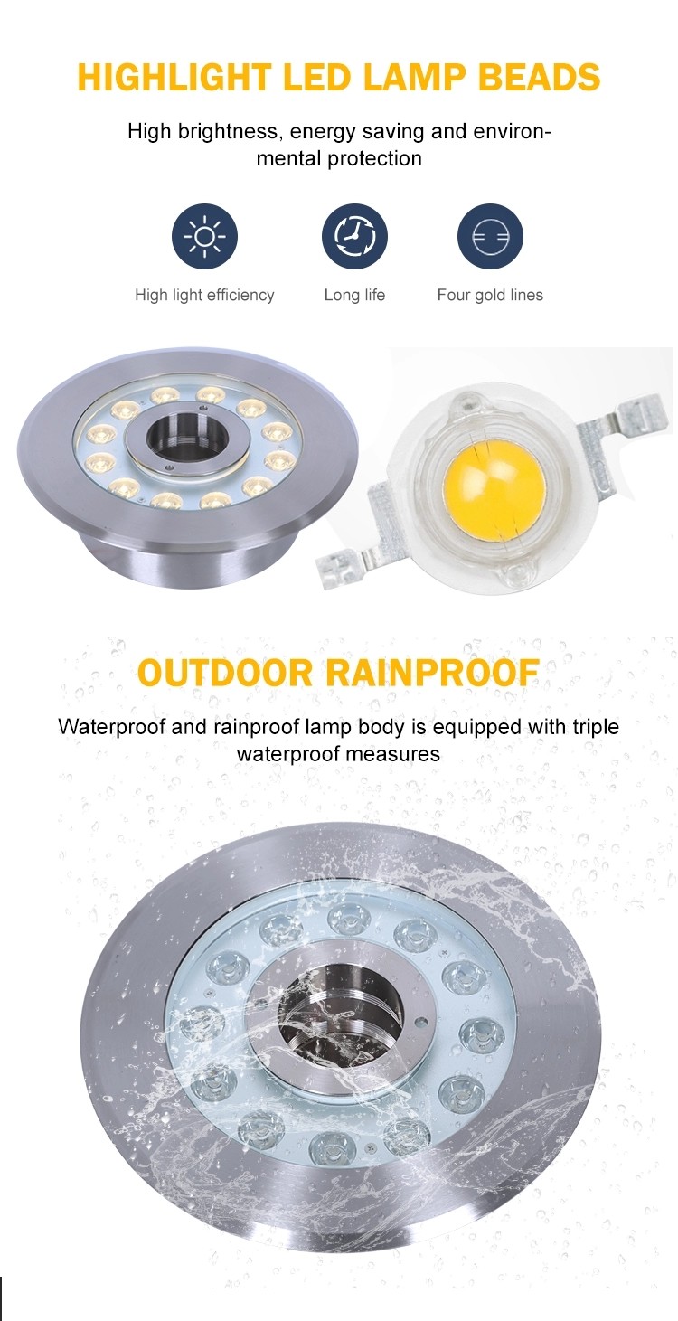 Stainless Steel Case Waterproof Boat Lights 15W 3000k - 6000k CCT 1 Year Warranty