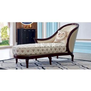 China Leather And Fabric Antique Style Chaise Lounge Chair wholesale