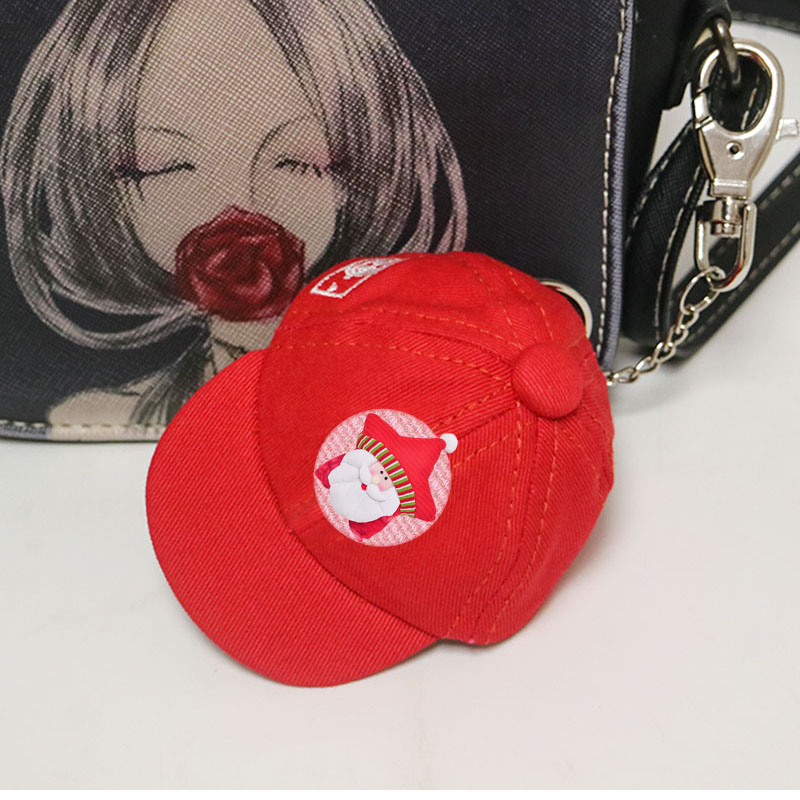 Christmas Decorating Embroidery Keychain/key Tag /key Fob,Embroidered Fabric Key Chain,Baseball Cap Keyring