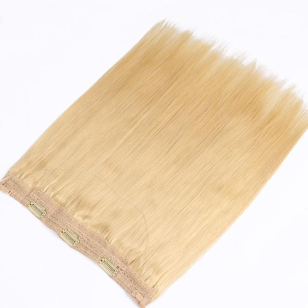 Durable Blonde #613 Color Halos Flip In Hair Extension Silky Straight 100% Human