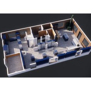 China Monomer Design Blue Smoke Shop Furniture 10mm Tempered Glass wholesale