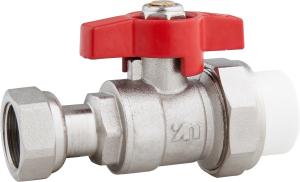 China 5201A Gas Stove Valve Brass Ball Valve DN15 for Residential Hot Water Supply with PP-R Adapter x Flexible Female Nut wholesale