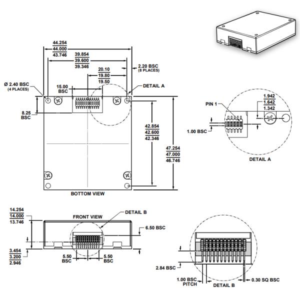 MEMS Inertial Sense Imu Micro Inertial Measurement Unit Autonomous High Overload Resistance