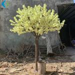 Yellow Fake Sakura Tree For Restaurant Decoration , Artificial Cherry Blossom