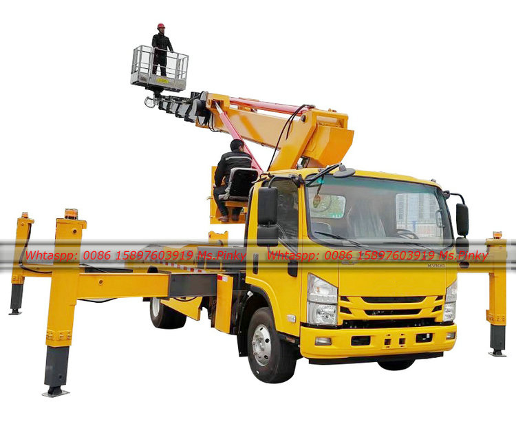 Cheaper Price 28M 30M 33M 36M ISUZU Telescopic Boom Isuzu Manlifter Truck With Aerial Bucket for Sales