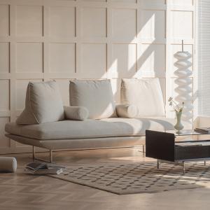 China Cotton Linen Modern Fabric Sofa Set High Seat For Leisure wholesale